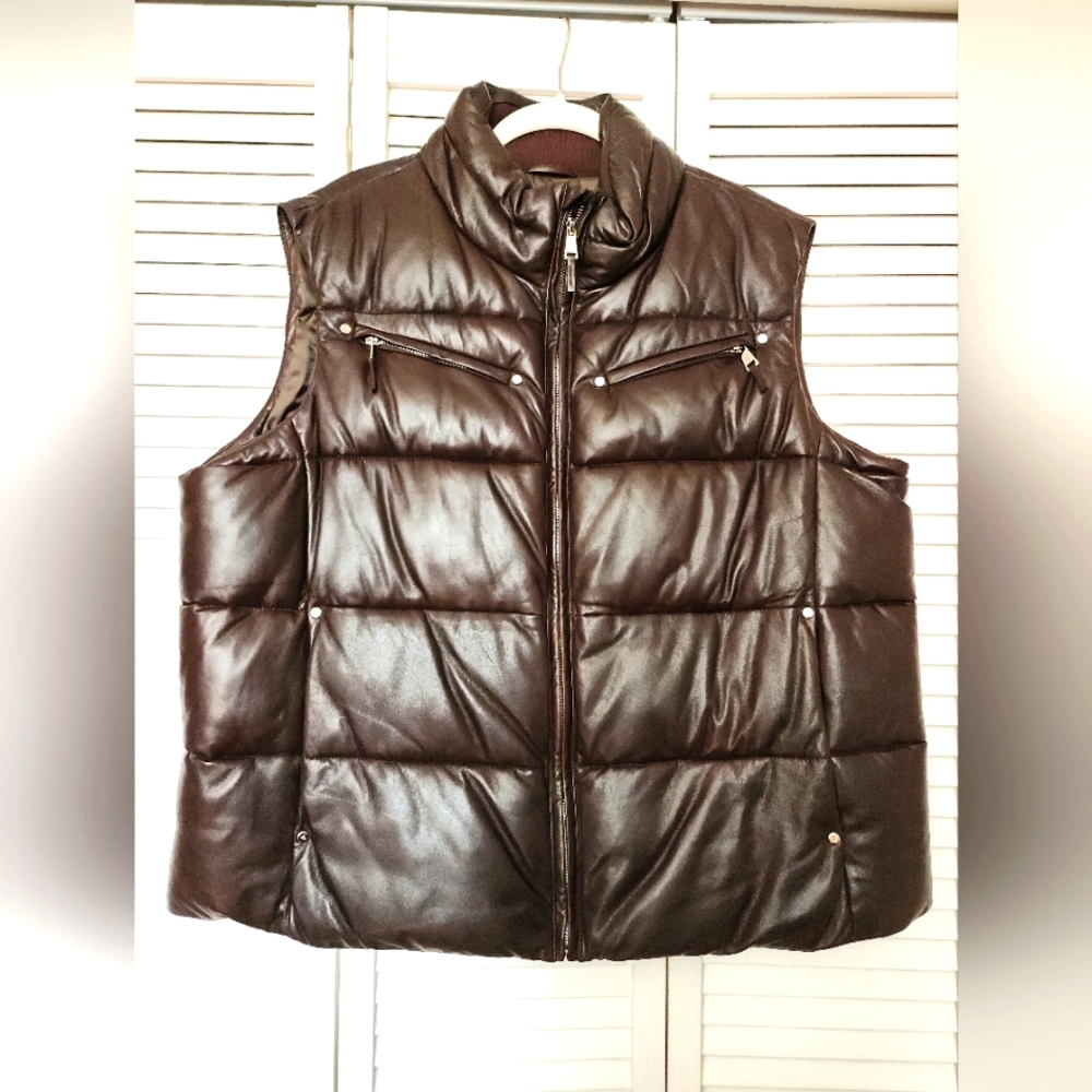 RALPH LAUREN Lambskin Leather Down Vest